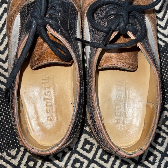 Bed Stu Lita Tricolor distressed leather lace-up loafers, 8 - Picture 8 of 12